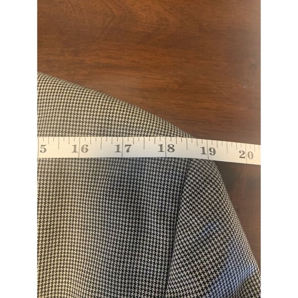 Burberrys Vintage Houndstooth Wool Blazer Jacket Two-Button Cl. Gray Kutler Clot - Picture 10 of 11